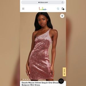 Asymmetric one shoulder pink sequin dress